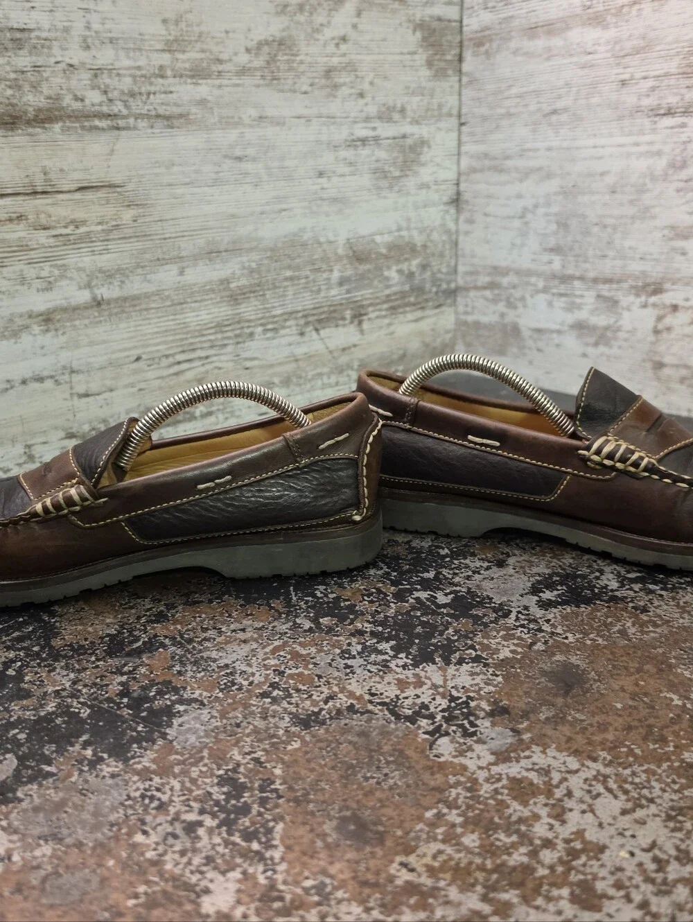 Mens Ernest Hemingway Penny Loafers Shoes Sz 8 Used Bison Leather